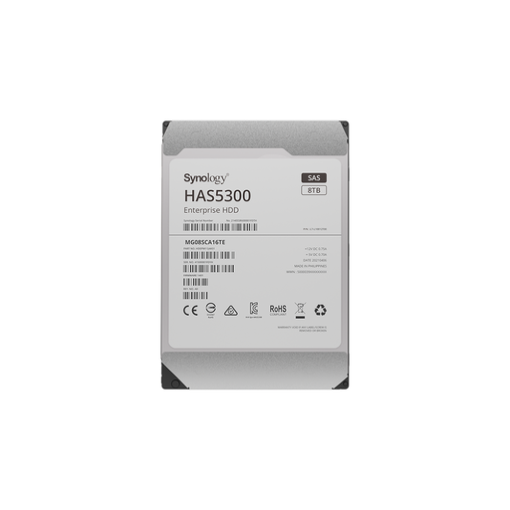 Synology HAS5300-8T (Enterprise Series 3.5" SAS HDD) Synology HAS5300-8T (Enterprise Series 3.5" SAS HDD)
