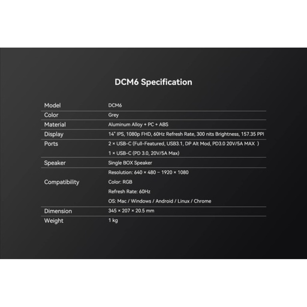 Blackview SCM6 14" IPS, 1080p FHD Laptop Screen One Extra Screen 